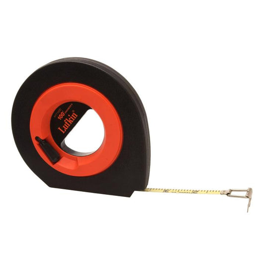 3/8" x 100' Engineer's Speedwinder® Yellow Clad Long Steel Tape Measure - BuildNexa FZE