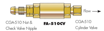 CGA-510 PREST-O-LITE (POL) ACETYLENE FLASHBACK ARRESTOR WITH INLET CHECK VALVE (ITEM # FA-510CV) - BuildNexa FZE