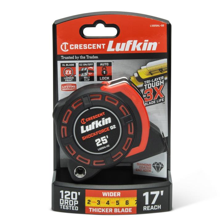 1-1/4" x 25' Shockforce™ G2 Auto-Lock Tape Measure