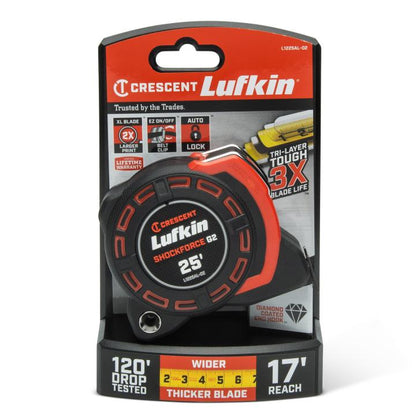1-1/4" x 25' Shockforce™ G2 Auto-Lock Tape Measure