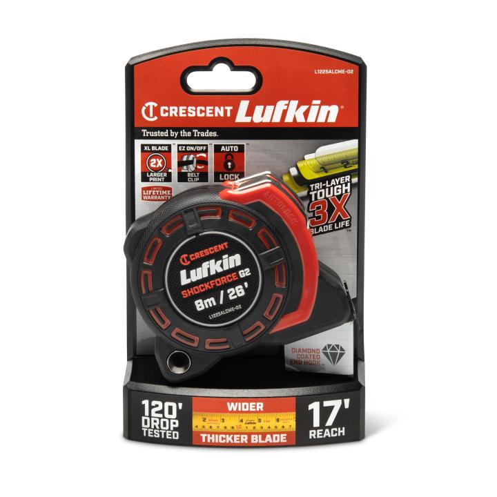 1-1/4" x 8m/26' Shockforce™ G2 Auto-Lock Tape Measure - BuildNexa FZE