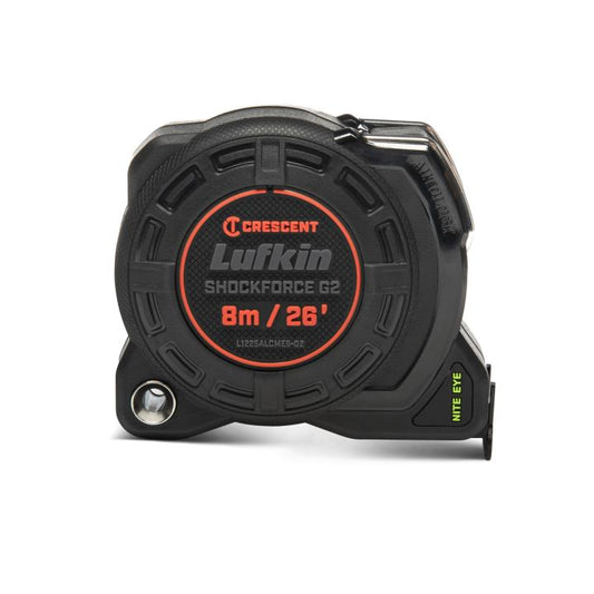 1-1/4" x 8m/26' Shockforce Nite Eye™ G2 Auto-Lock Tape Measure