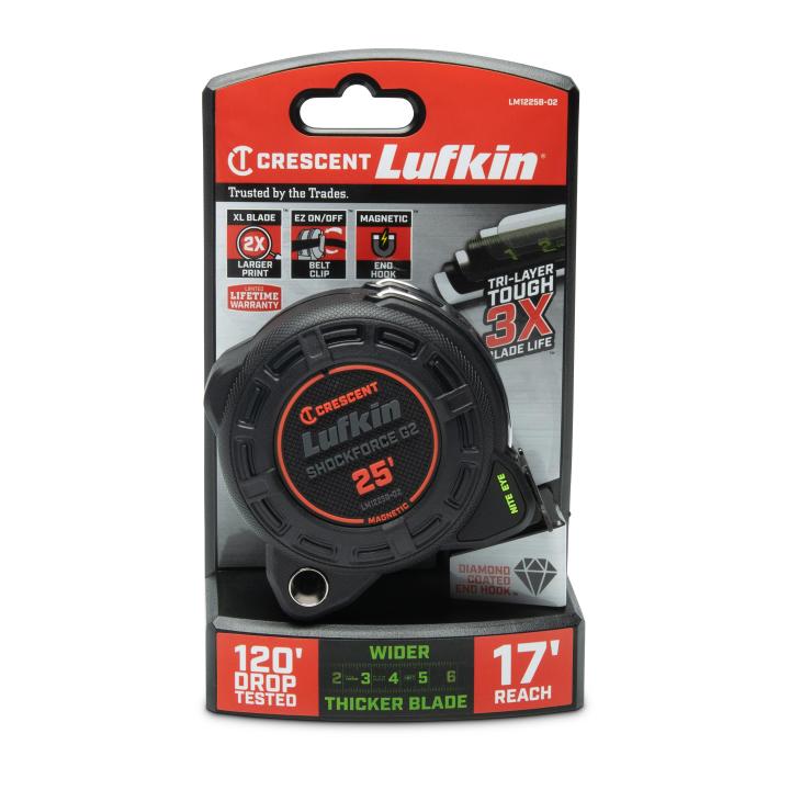 1-1/4" x 25' Shockforce Nite Eye™ G2 Magnetic Tape Measure
