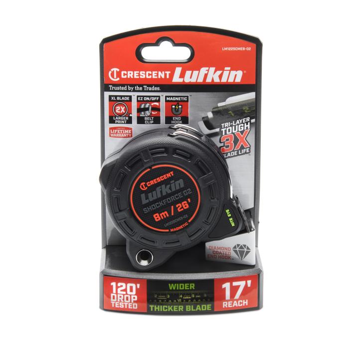 1-1/4" x 8m/26' Shockforce Nite Eye™ G2 Magnetic Tape Measure - BuildNexa FZE