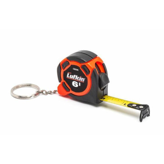1/2" x 6' Mini Yellow Clad Keychain Tape Measure - Fishbowl - BuildNexa FZE