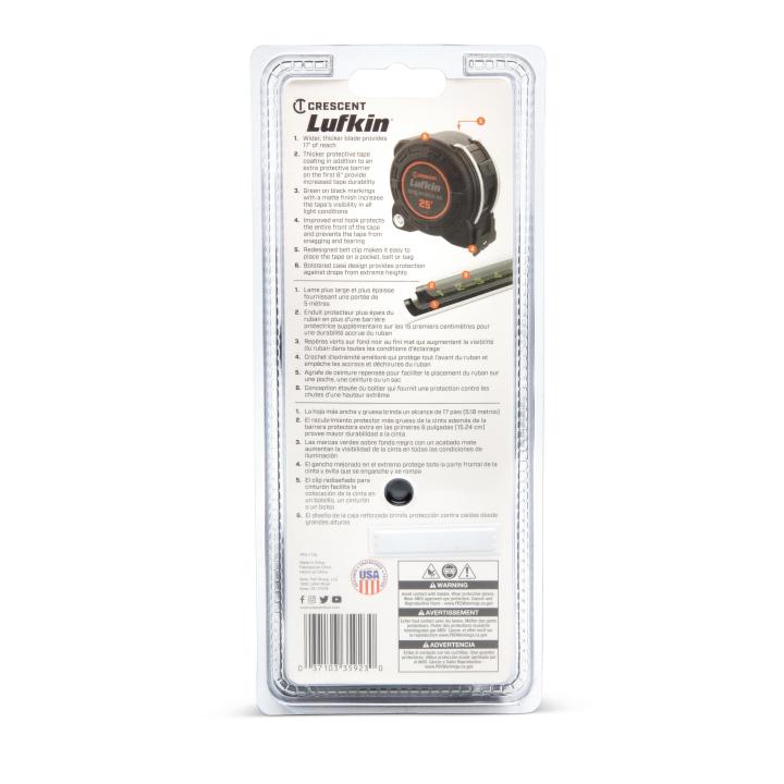 1-1/4" x 25' Shockforce Nite Eye™ G2 Tape Measure - 2 Pack
