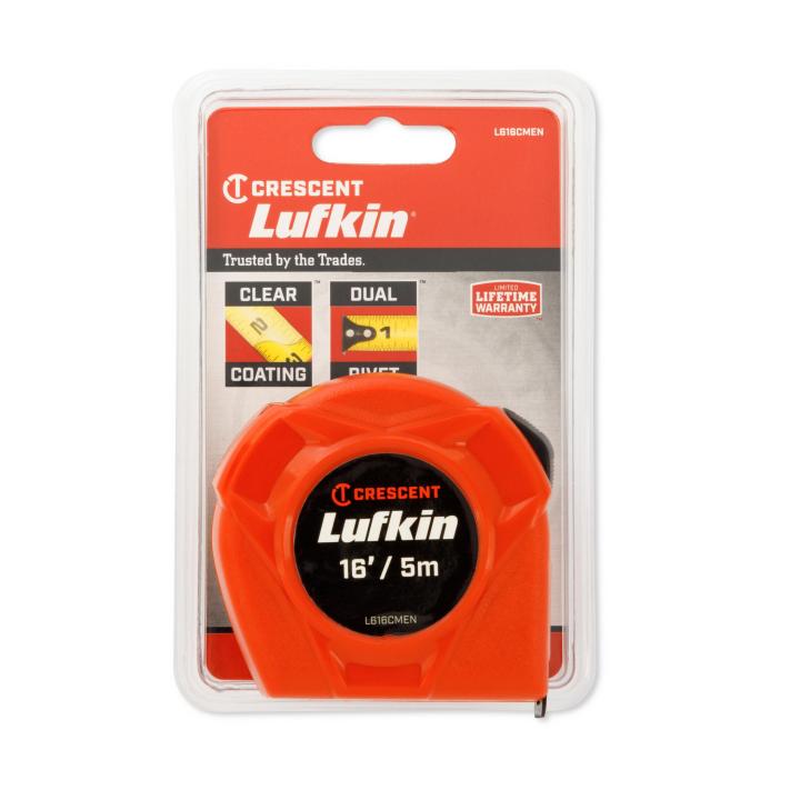 3/4" x 5m/16' SAE/Metric Yellow Clad Power Return Tape Measure