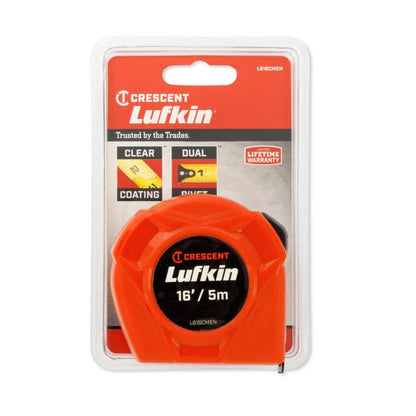 3/4" x 5m/16' SAE/Metric Yellow Clad Power Return Tape Measure