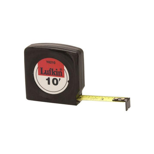 1/2" x 12' Mezurall® Black Case Yellow Clad Economy Power Return Tape Measure