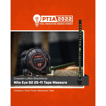 1-1/4" x 25' Shockforce Nite Eye™ G2 Tape Measure - BuildNexa FZE